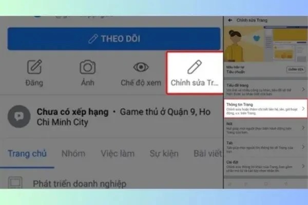 đổi tên page facebook
