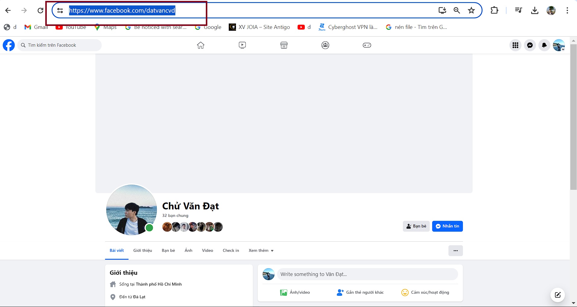 Cách lấy link bài viết, video, trang cá nhân Facebook trên điện thoại và máy tính 18 lấy link trang cá nhân